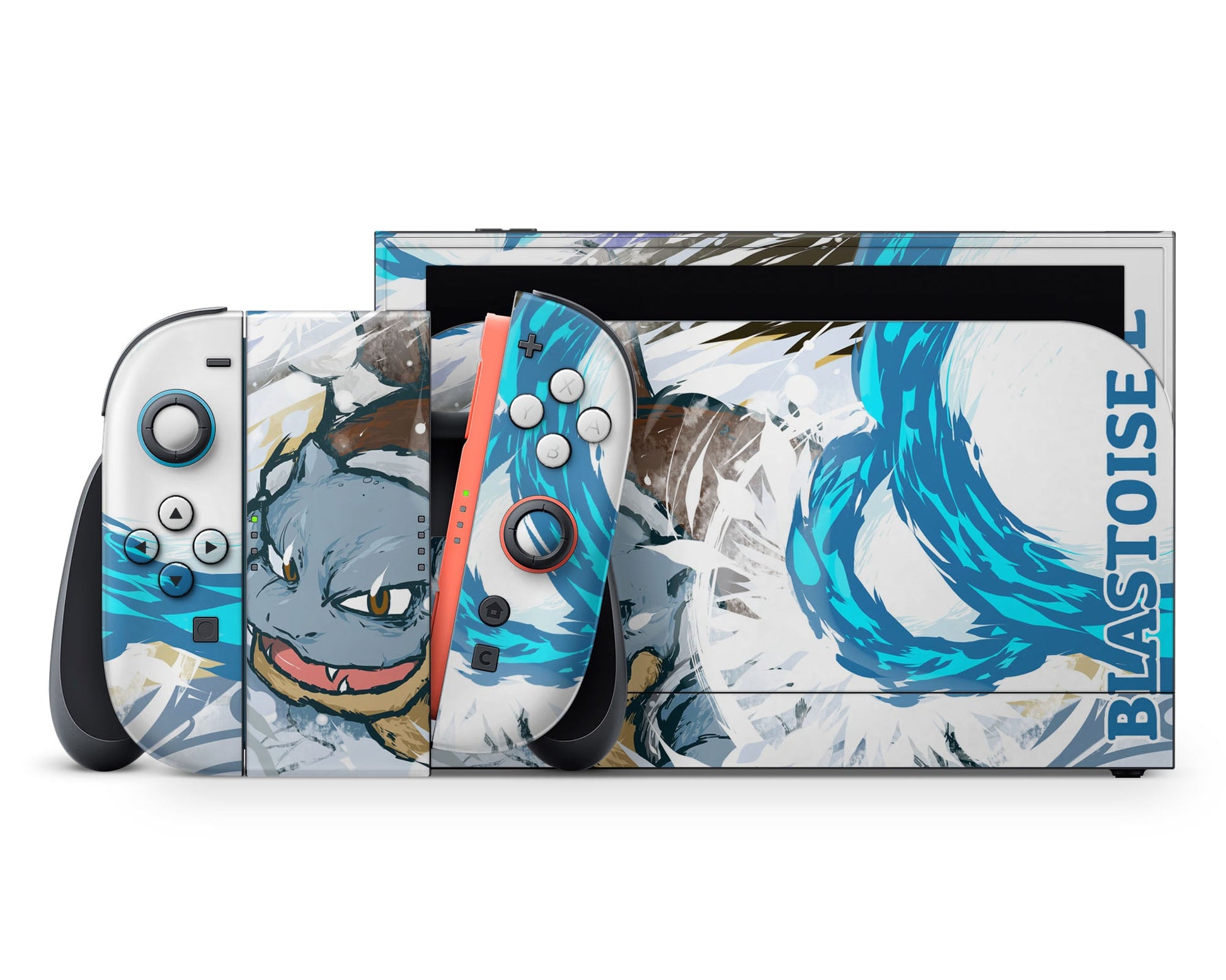 Anime Town Creations Nintendo Switch 2 Pokemon Blastoise Vinyl +Tempered Glass Skins - Anime Pokemon Switch 2 Skin