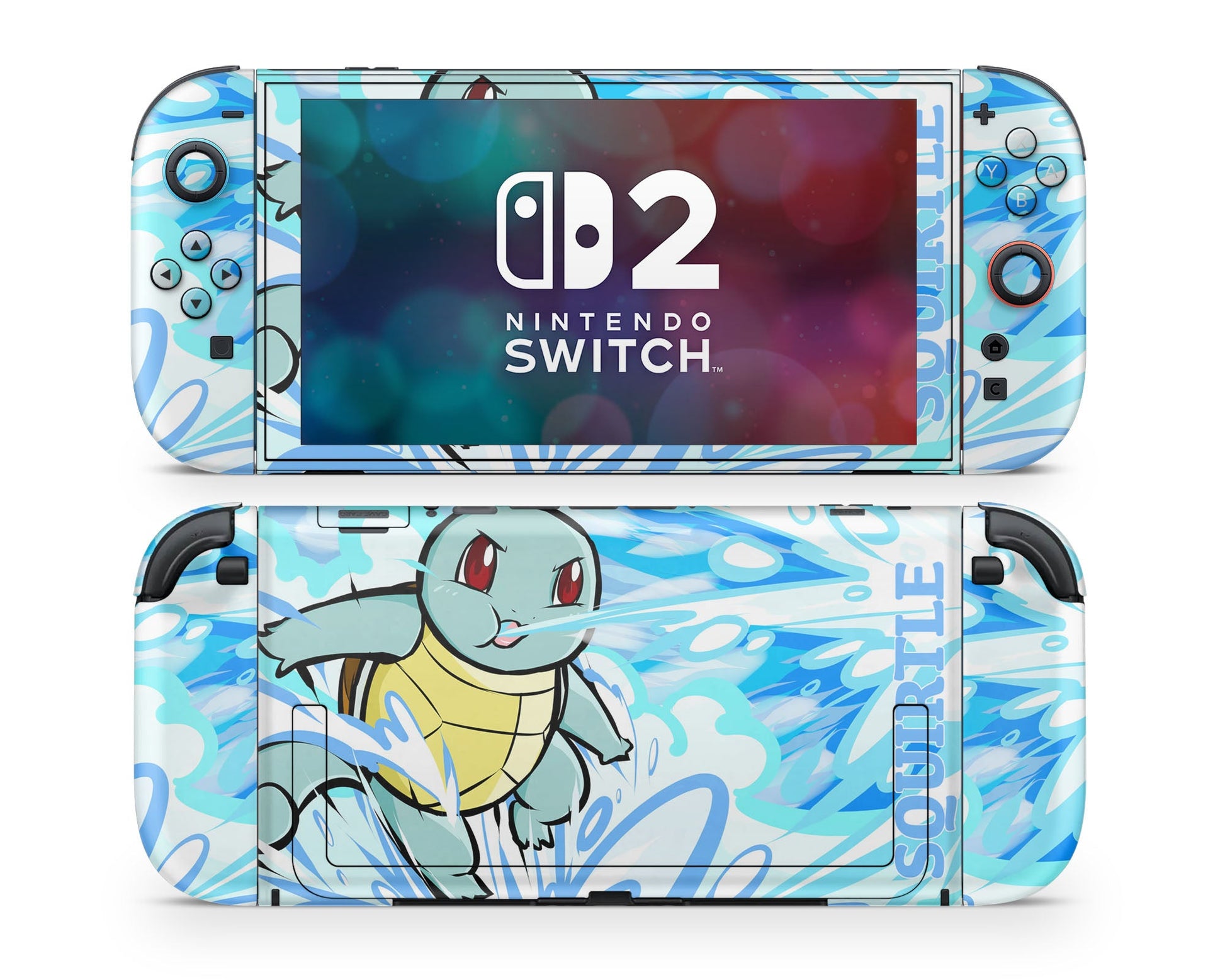 Anime Town Creations Nintendo Switch 2 Pokemon Squirtle Vinyl only Skins - Anime Pokemon Switch 2 Skin