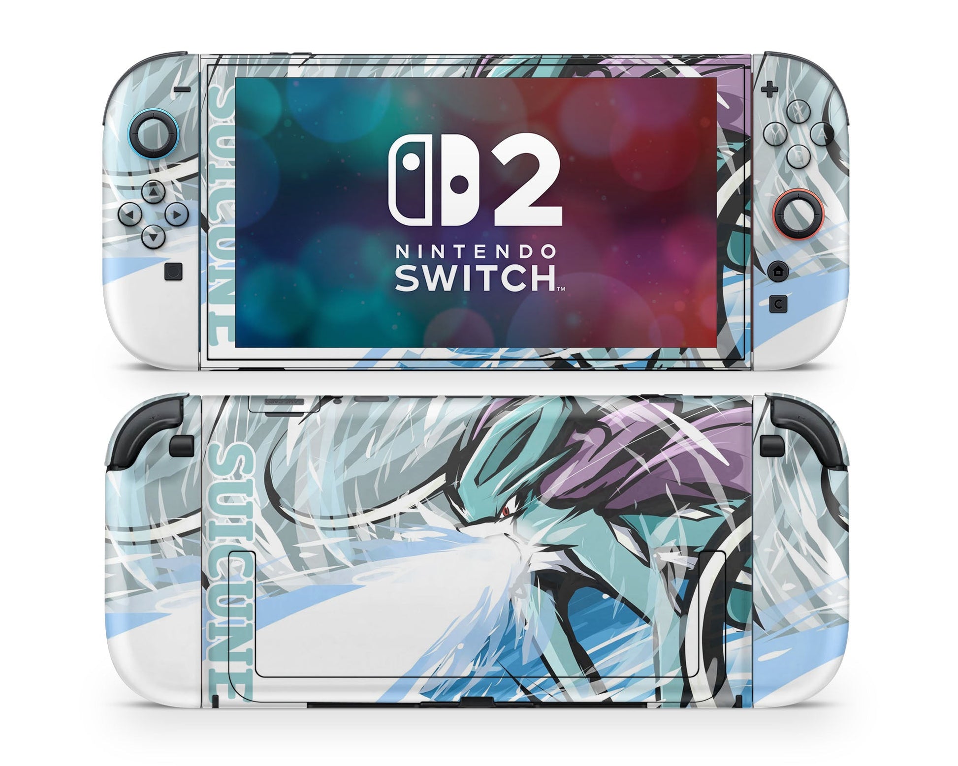 Anime Town Creations Nintendo Switch 2 Pokemon Suicune Vinyl only Skins - Anime Pokemon Switch 2 Skin