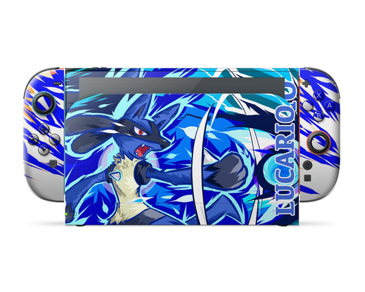Anime Town Creations Nintendo Switch 2 Pokemon Lucario Vinyl only Skins - Anime Pokemon Switch 2 Skin