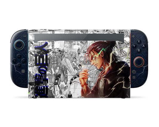 Anime Town Creations Nintendo Switch 2 Attack on Titan Eren Founding Titan Vinyl only Skins - Anime Attack on Titan Switch 2 Skin