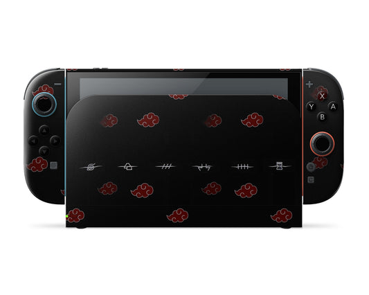 Anime Town Creations Nintendo Switch 2 Naruto Akatsuki Headband Vinyl only Skins - Anime Naruto Switch 2 Skin