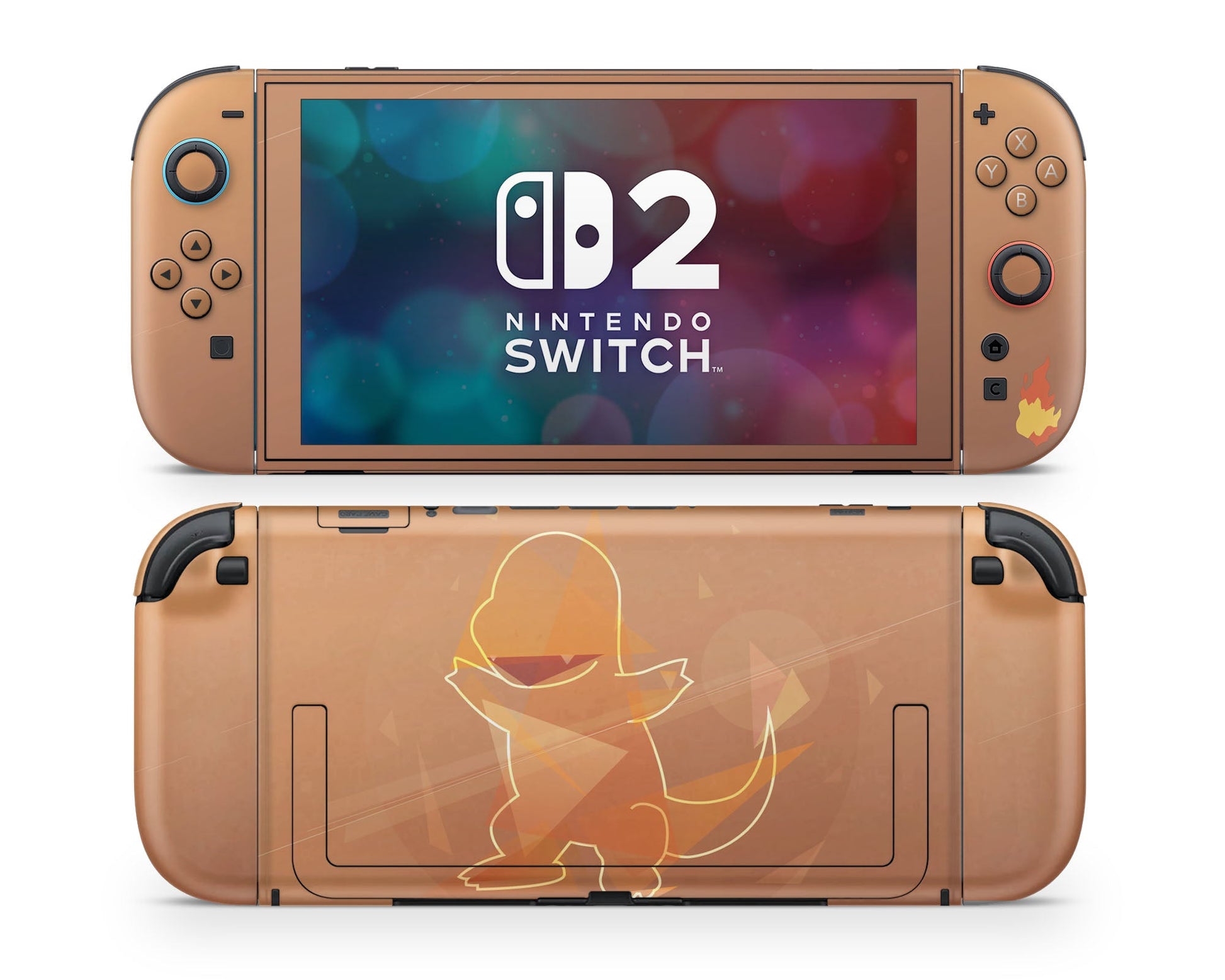 Anime Town Creations Nintendo Switch 2 Pokemon Charmander Flame Vinyl only Skins - Anime Pokemon Switch 2 Skin