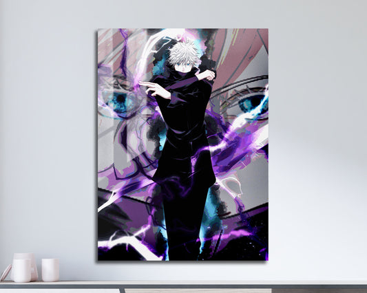 Jujutsu Kaisen Satoru Gojo Purple Metal Poster