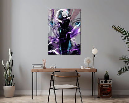 Jujutsu Kaisen Satoru Gojo Purple Metal Poster
