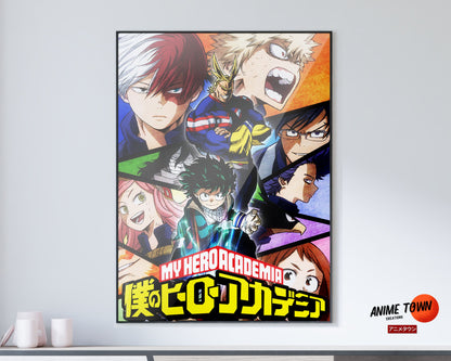 Anime Town Creations Poster My Hero Academia Panels 11" x 17" Home Goods - Anime My Hero Academia Poster