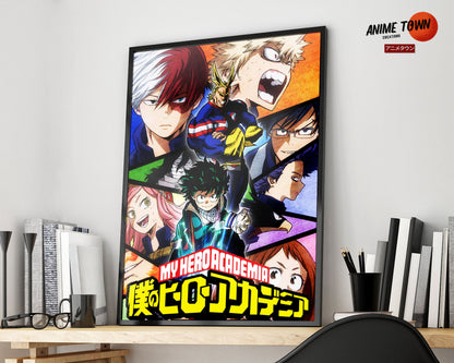 Anime Town Creations Poster My Hero Academia Panels 5" x 7" Home Goods - Anime My Hero Academia Poster