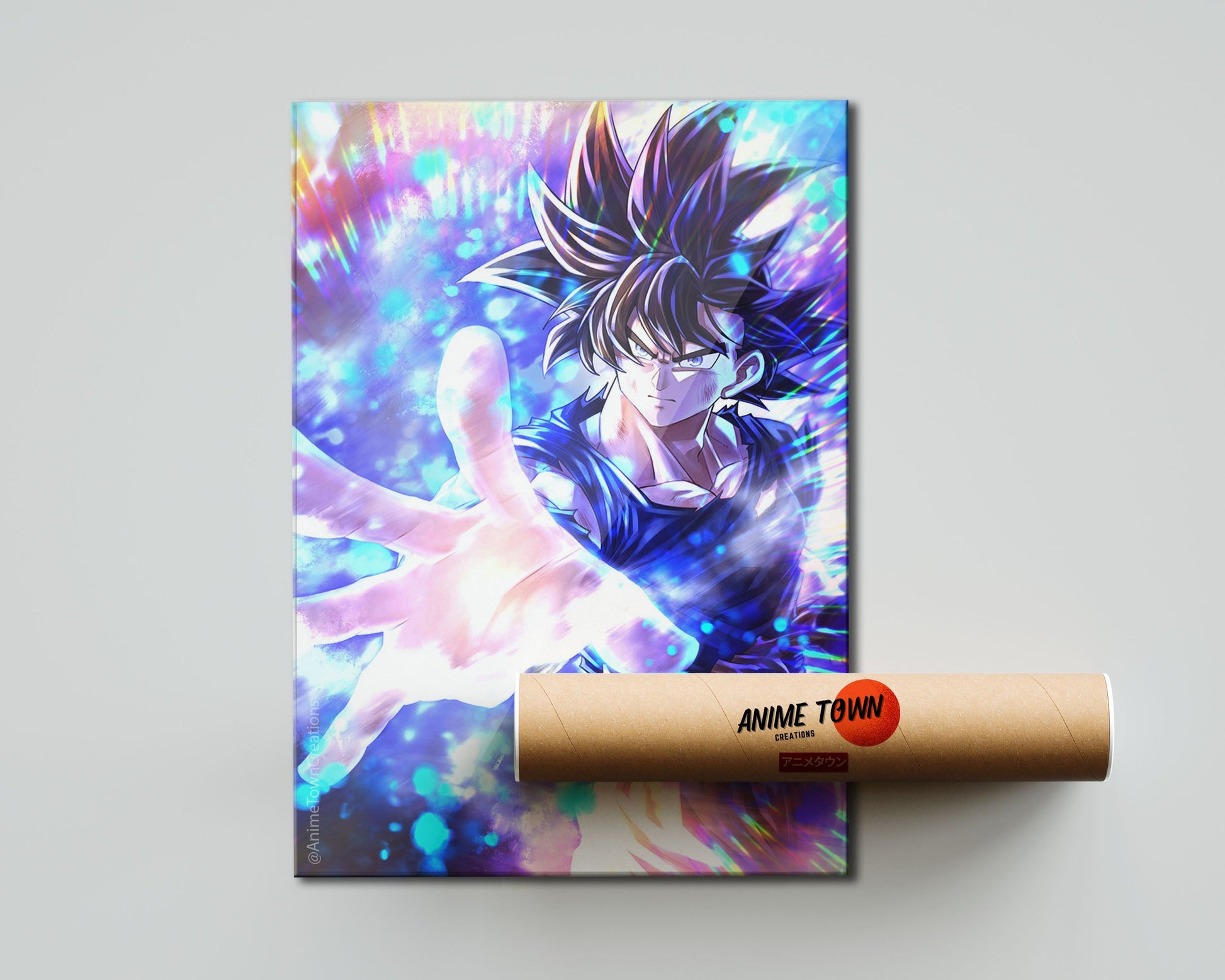 Anime Town Creations Poster Dragon Ball Goku Ultra Instinct Touch 5" x 7" Home Goods - Anime Dragon Ball Poster