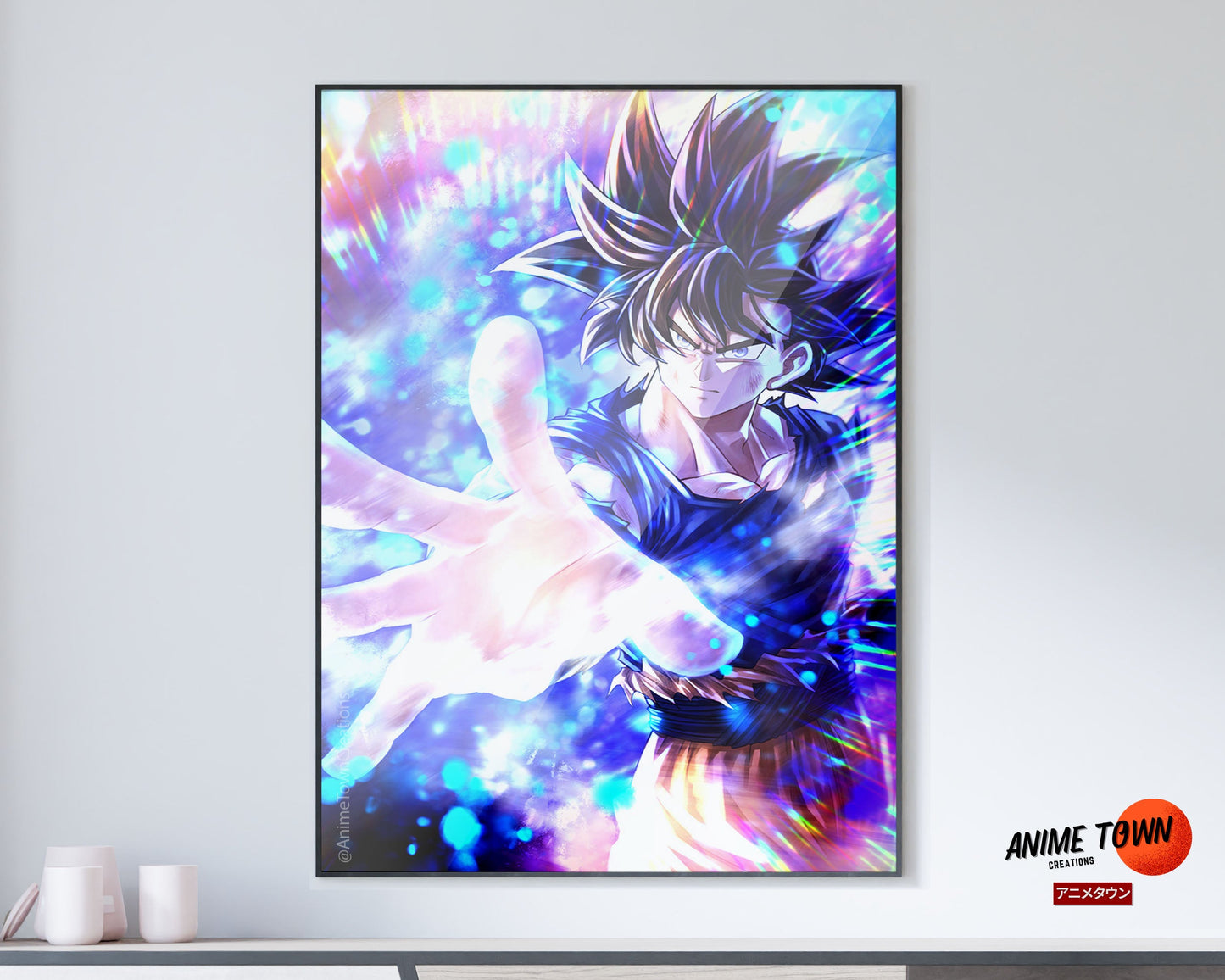 Anime Town Creations Poster Dragon Ball Goku Ultra Instinct Touch 11" x 17" Home Goods - Anime Dragon Ball Poster