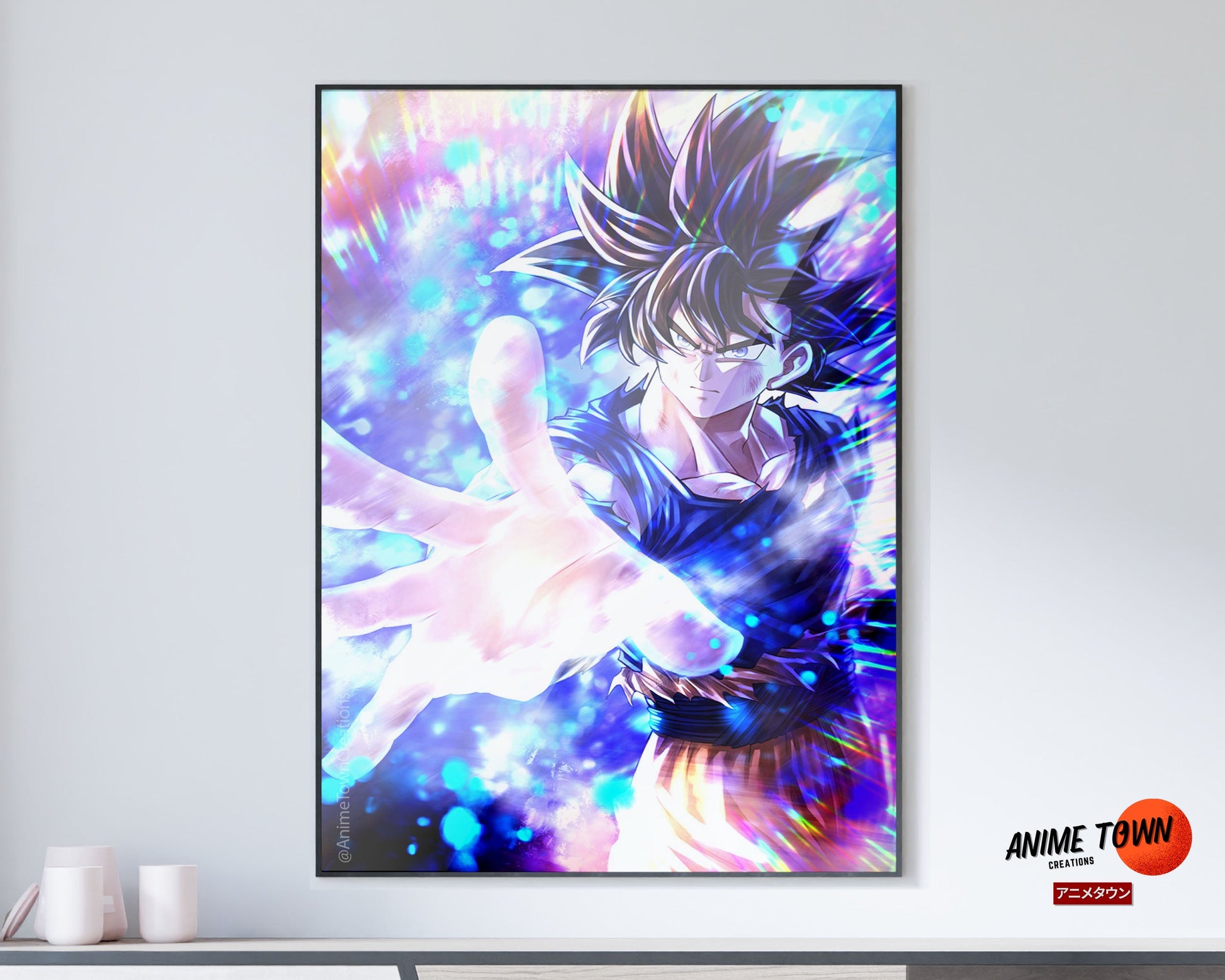 Anime Town Creations Poster Dragon Ball Goku Ultra Instinct Touch 11" x 17" Home Goods - Anime Dragon Ball Poster