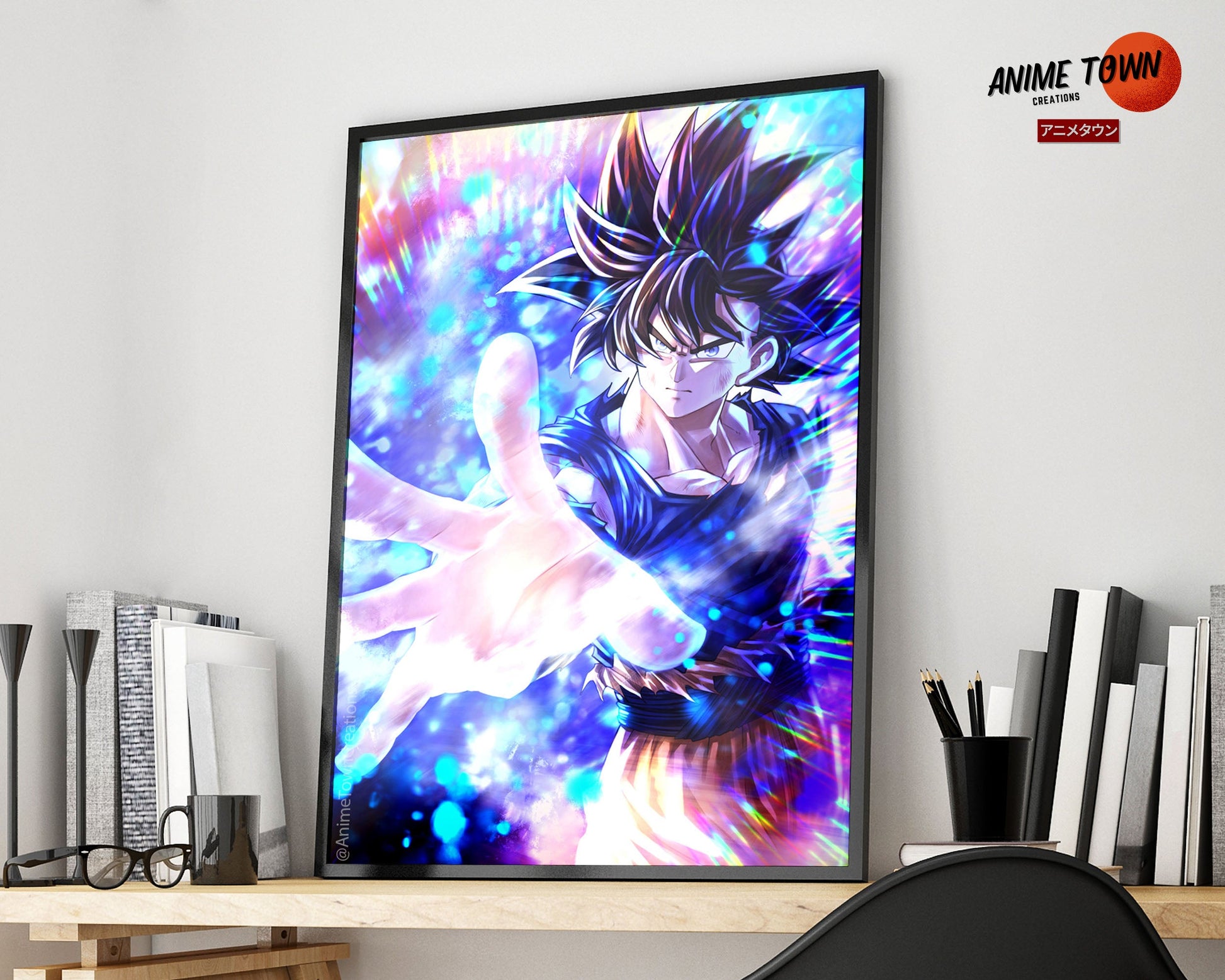 Anime Town Creations Poster Dragon Ball Goku Ultra Instinct Touch 5" x 7" Home Goods - Anime Dragon Ball Poster