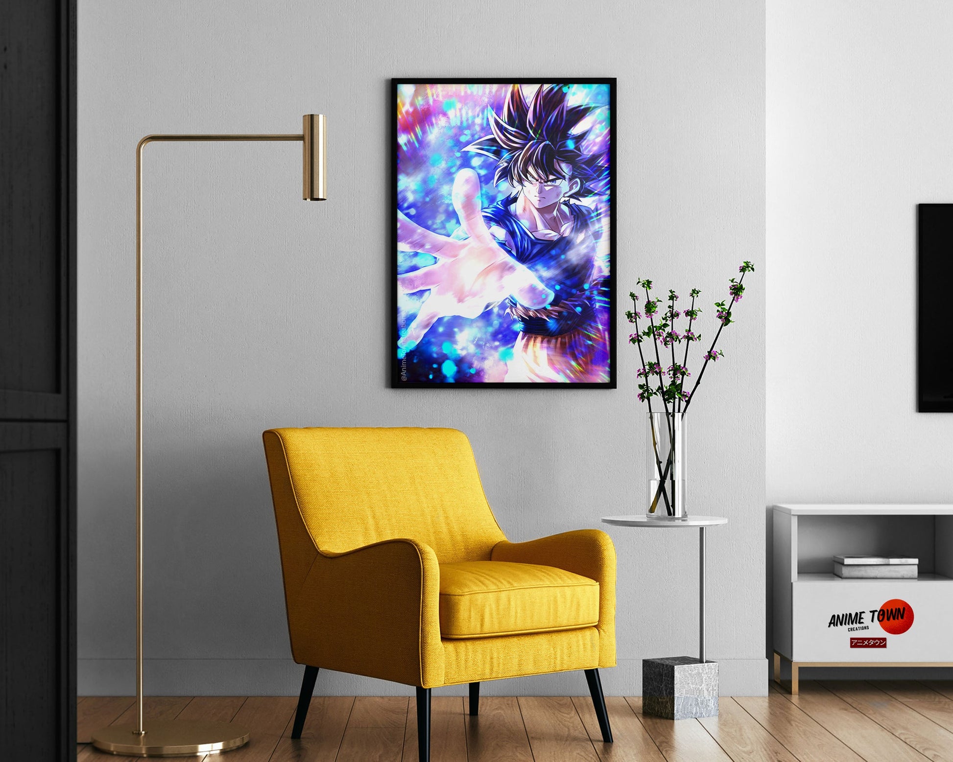 Anime Town Creations Poster Dragon Ball Goku Ultra Instinct Touch 11" x 17" Home Goods - Anime Dragon Ball Poster