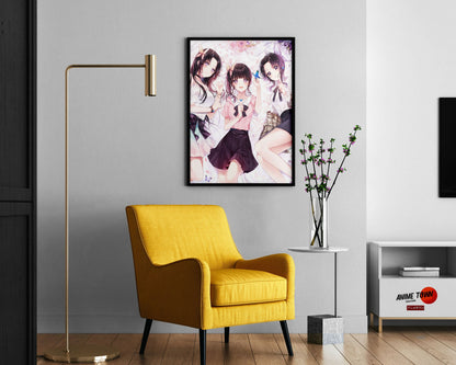 Anime Town Creations Poster Demon Slayer Flower Girls 11" x 17" Home Goods - Anime Demon Slayer Poster