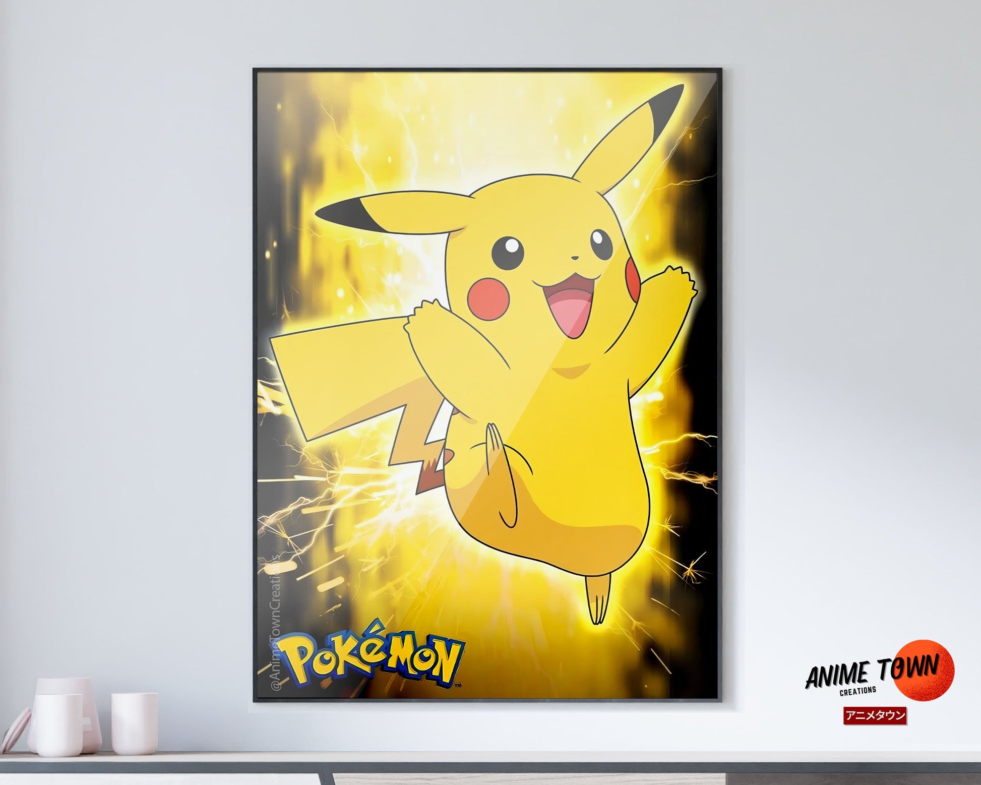 Anime Town Creations Poster Pokemon Pikachu 11" x 17" Home Goods - Anime Pokemon Poster