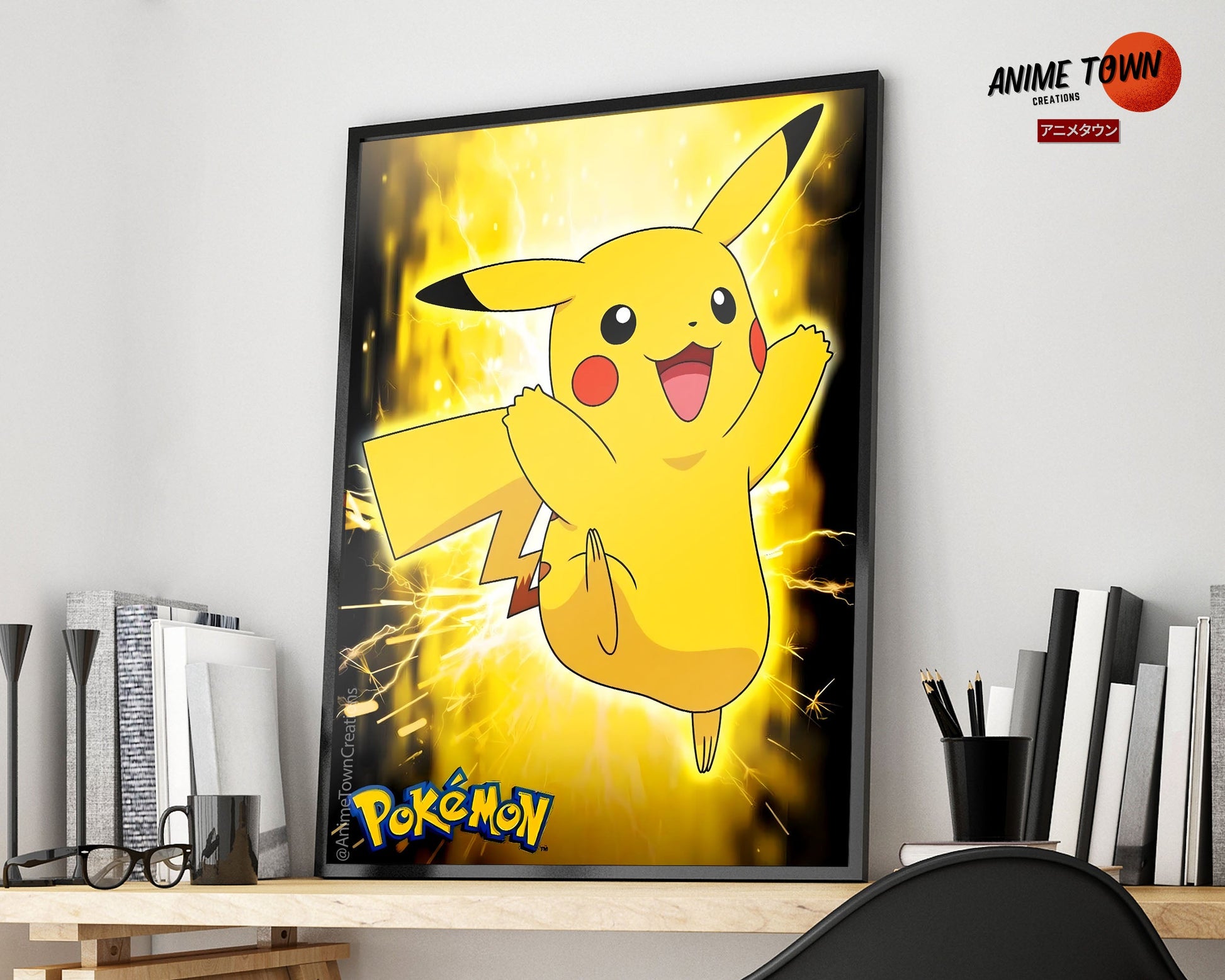 Anime Town Creations Poster Pokemon Pikachu 5" x 7" Home Goods - Anime Pokemon Poster