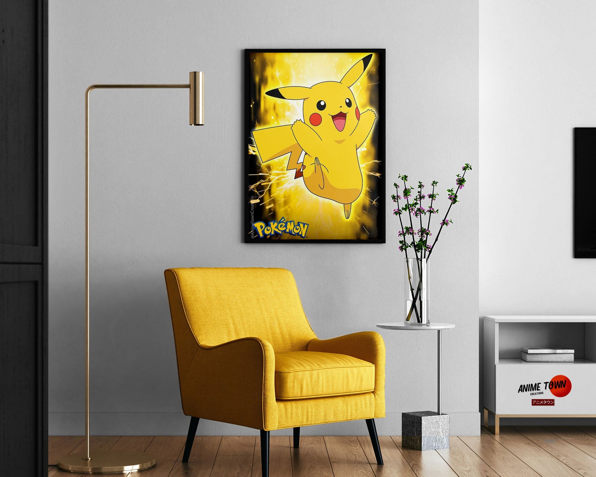 Anime Town Creations Poster Pokemon Pikachu 11" x 17" Home Goods - Anime Pokemon Poster
