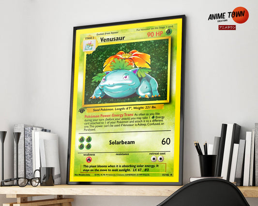 Anime Town Creations Poster Pokemon Venusaur Card 5" x 7" Home Goods - Anime Pokemon Poster