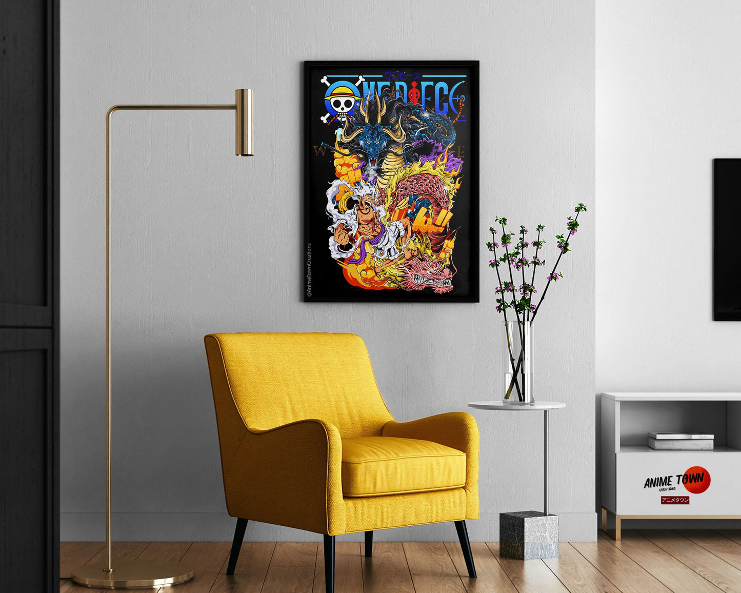 Anime Town Creations Poster One Piece Luffy Gear 5 Kaido Ultra 11" x 17" Home Goods - Anime One Piece Poster