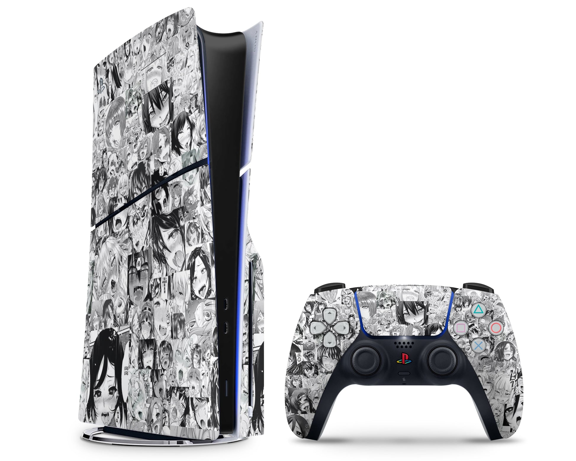 Anime Town Creations PS5 Slim Ahegao Manga PS5 Slim Skins - Anime Ahegao PS5 Slim Skin