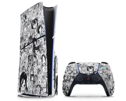 Anime Town Creations PS5 Slim Ahegao Manga PS5 Slim Skins - Anime Ahegao PS5 Slim Skin