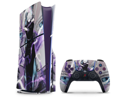 Anime Town Creations PS5 Slim Jujutsu Kaisen Satoru Gojo PS5 Slim Skins - Anime Jujutsu Kaisen PS5 Slim Skin