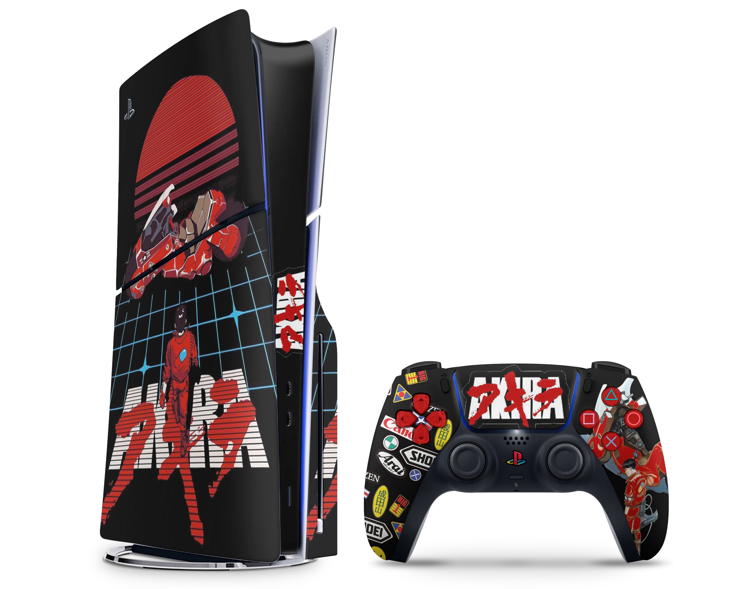 Ps5 Retro Colorwave Akira Retro Synthwave Biker PS5 Slim PS5 Slim Skin – Anime Town Creations
