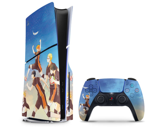 Anime Town Creations PS5 Slim Haikyuu Karasuno Team PS5 Slim Skins - Anime Haikyuu PS5 Slim Skin