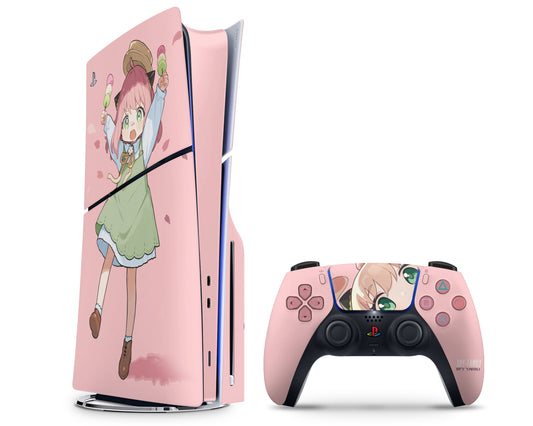 Anime Town Creations PS5 Slim Spy x Family Anya Cute PS5 Slim Skins - Anime Spy x Family PS5 Slim Skin