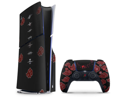 Anime Town Creations PS5 Slim Naruto Akatsuki Headband PS5 Slim Skins - Anime Naruto PS5 Slim Skin