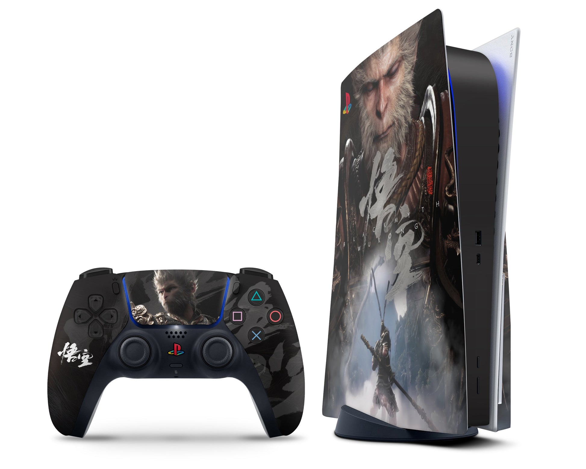 Anime Town Creations PS5 Slim Focus Black Myth Wukong PS5 Slim Skins - Anime  PS5 Slim Skin