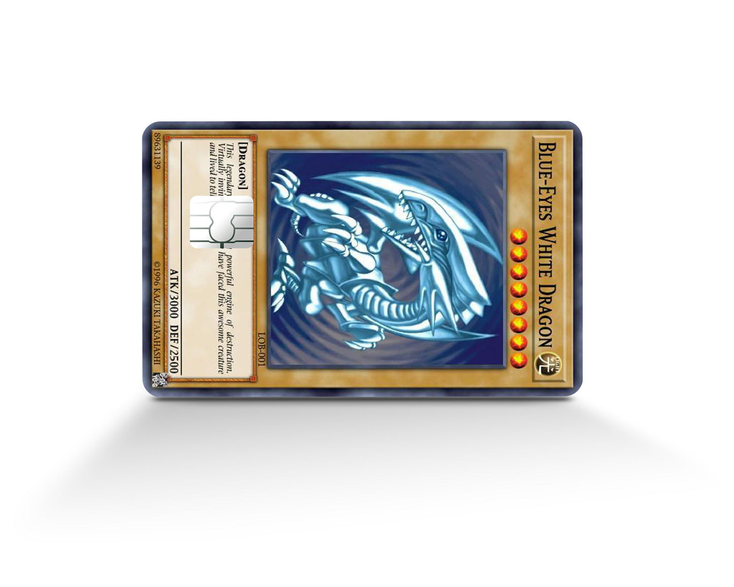 Yu Gi Oh Blue Eyes White Dragon Card Credit Card Credit Card Skin – Anime Town Creations