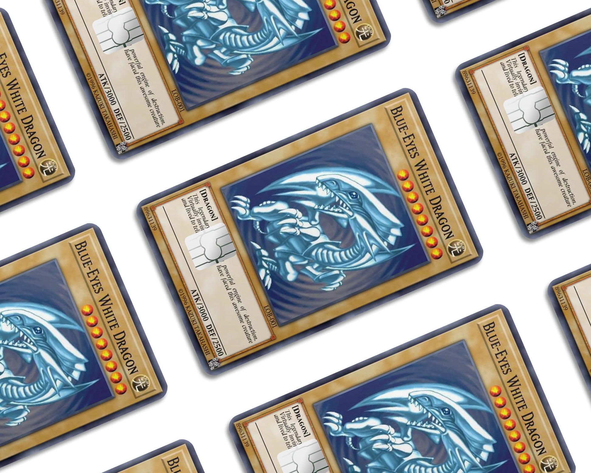 Yu Gi Oh Blue Eyes White Dragon Card Credit Card Credit Card Skin – Anime Town Creations
