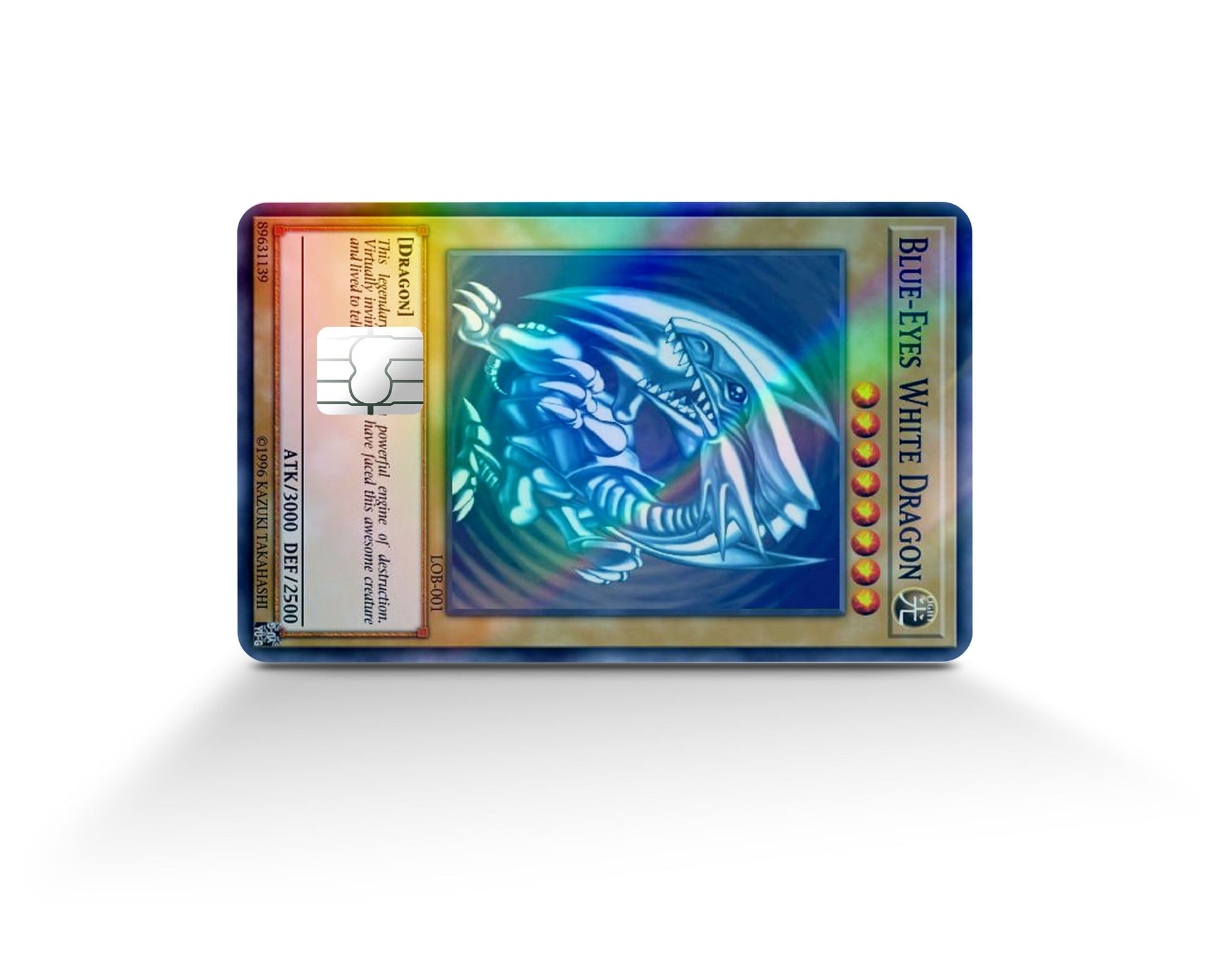 Yu Gi Oh Blue Eyes White Dragon Card Holographic Credit Card Holographic Credit Card Skin Anime Town Creations Yu Gi Oh Blue Eyes White Dragon Card Holographic Credit Card Holographic Credit Card Skin Anime Town Creations