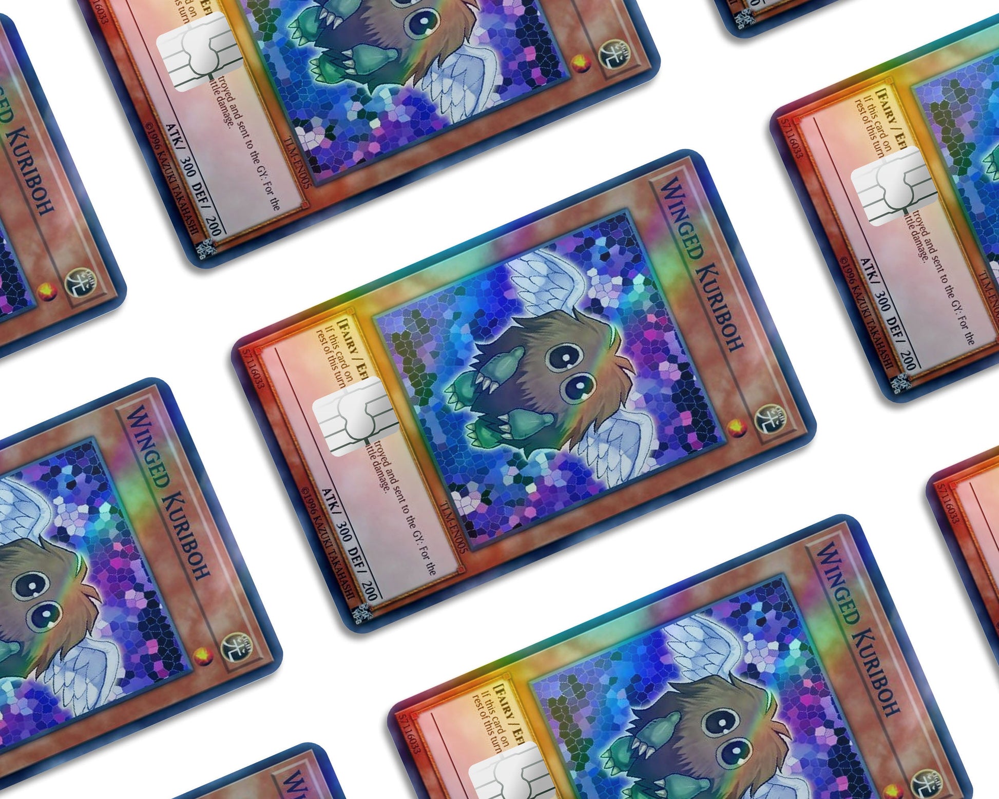 Anime Town Creations Holographic Credit Card Winged Kurobi Card Window Skins - Anime YGO Holographic Credit Card Skin