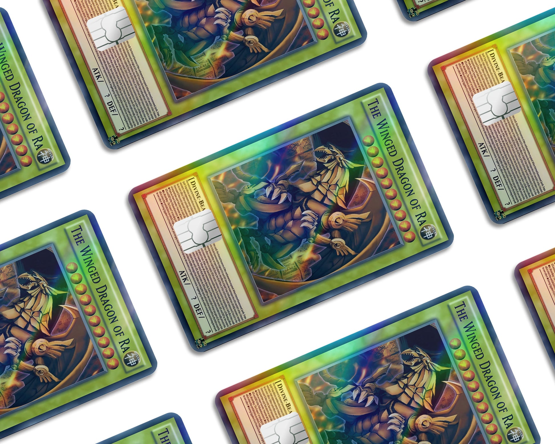 Anime Town Creations Holographic Credit Card Winged Dragon of Ra Card Window Skins - Anime YGO Holographic Credit Card Skin
