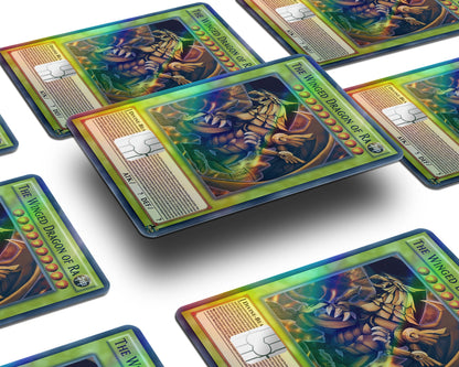 Anime Town Creations Holographic Credit Card Winged Dragon of Ra Card Window Skins - Anime YGO Holographic Credit Card Skin