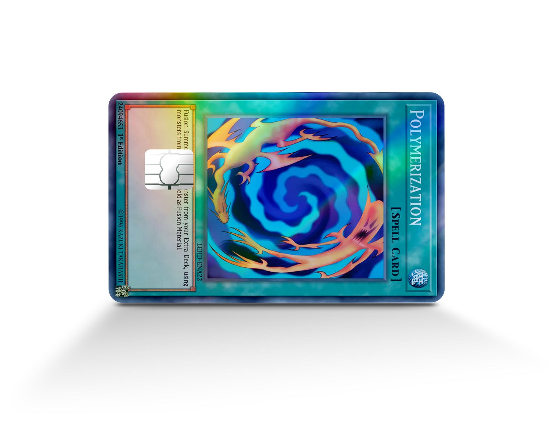 Anime Town Creations Holographic Credit Card Polymerization Card Full Skins - Anime YGO Holographic Credit Card Skin