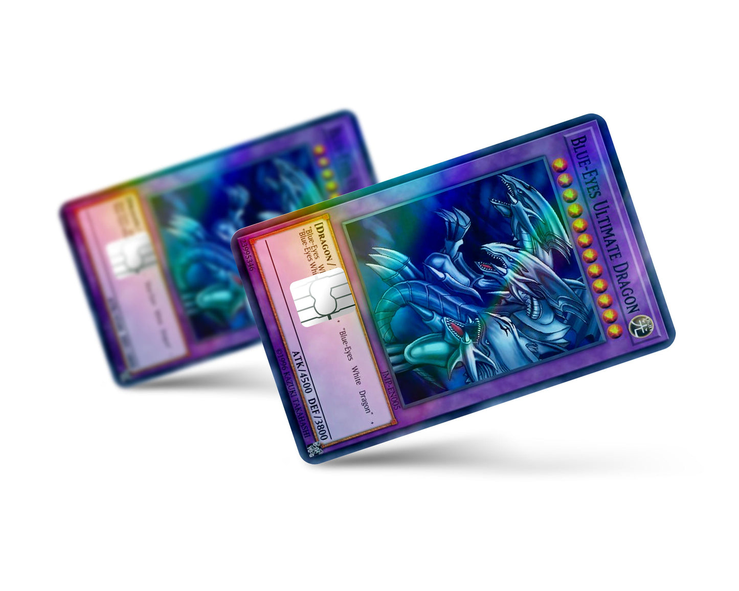 Anime Town Creations Holographic Credit Card Blue Eyes Ultimate Dragon Card Full Skins - Anime YGO Holographic Credit Card Skin
