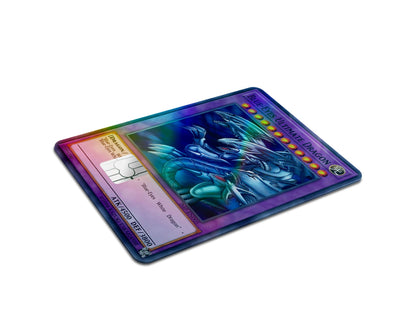 Anime Town Creations Holographic Credit Card Blue Eyes Ultimate Dragon Card Half Skins - Anime YGO Holographic Credit Card Skin