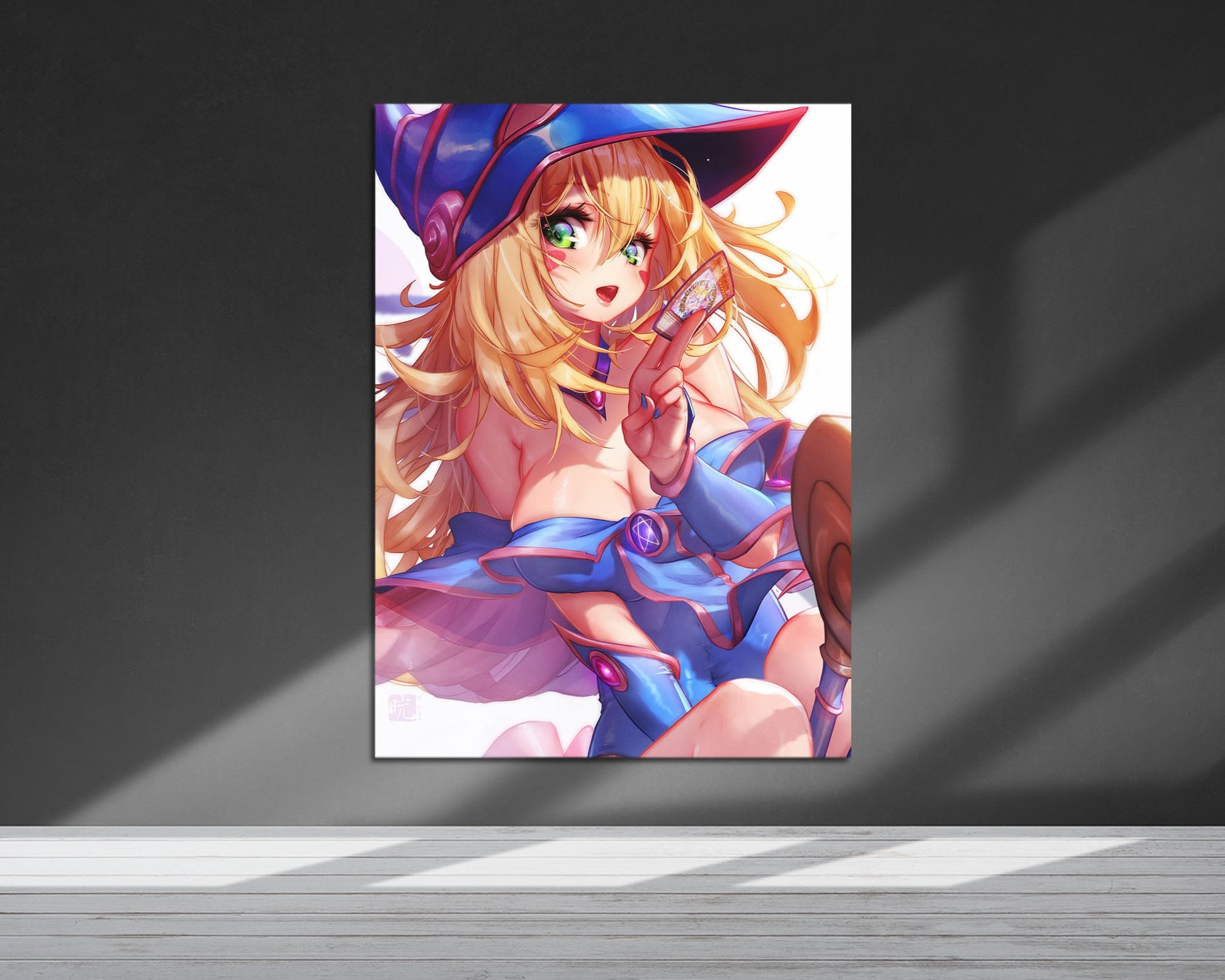 Anime Town Creations Metal Poster Dark Magician Girl Card 5" x 7" Home Goods - Anime YGO Metal Poster