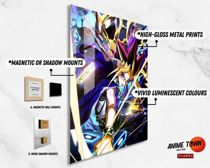 Anime Town Creations Metal Poster Yugi & Black Luster Soldier Card 11" x 17" Home Goods - Anime YGO Metal Poster