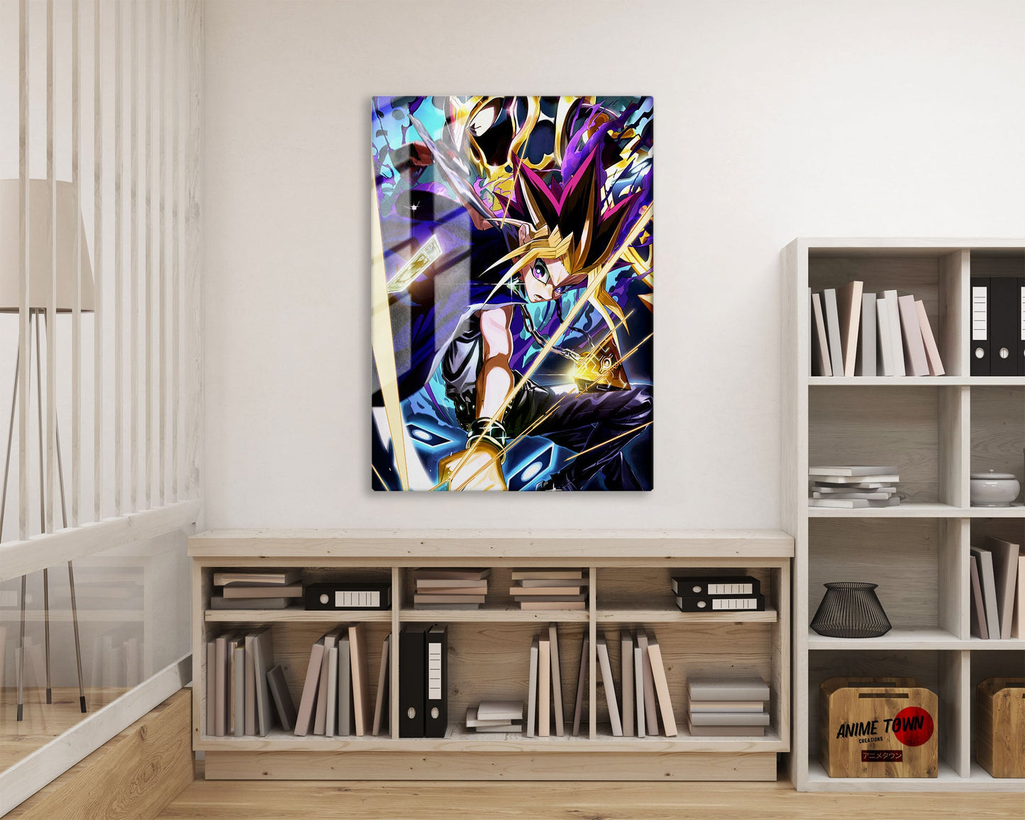 Anime Town Creations Metal Poster Yugi & Black Luster Soldier Card 16" x 24" Home Goods - Anime YGO Metal Poster