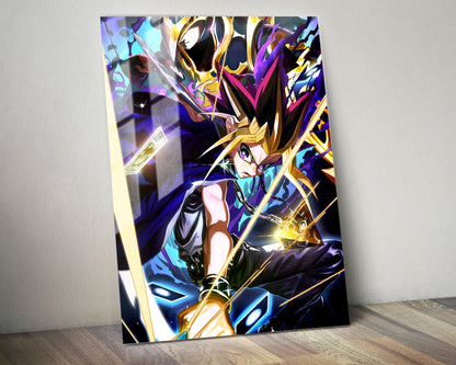 Anime Town Creations Metal Poster Yugi & Black Luster Soldier Card 11" x 14" Home Goods - Anime YGO Metal Poster