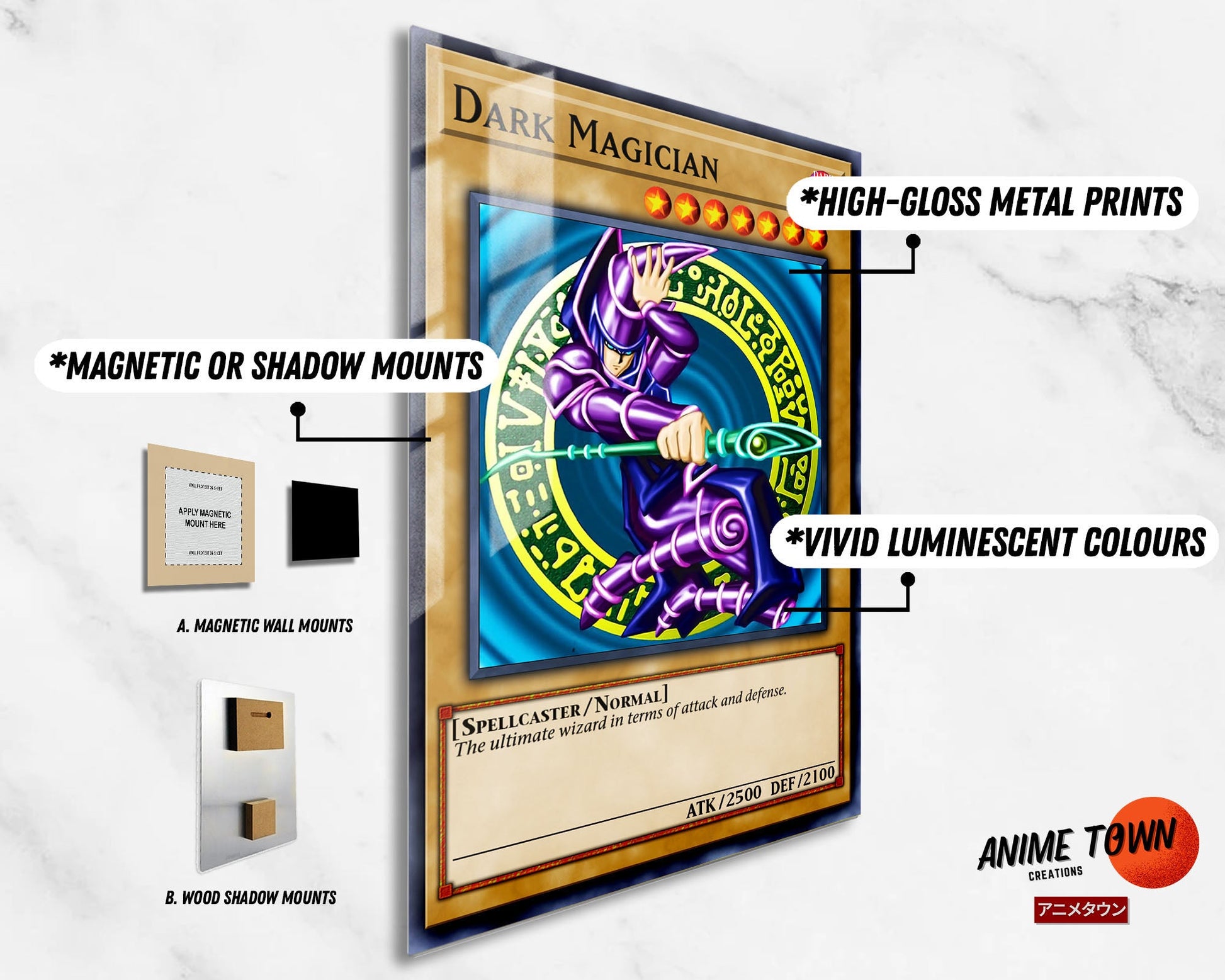 Dark Magician Card Metal Poster Metal Poster Anime Town Creations Dark Magician Card Metal Poster Metal Poster Anime Town Creations