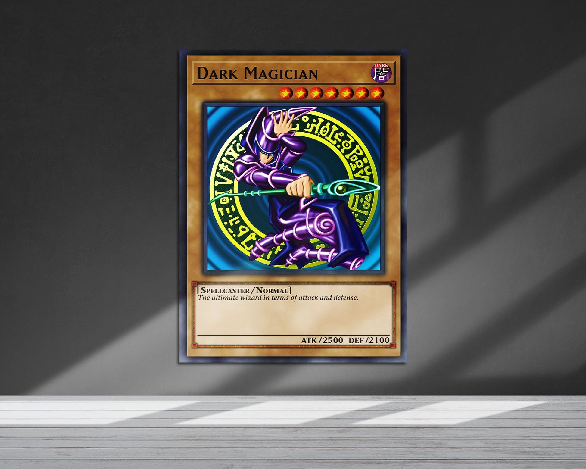 yugioh dark magician anime card Dark Magician Card Metal Poster Metal Poster – Anime Town Creations