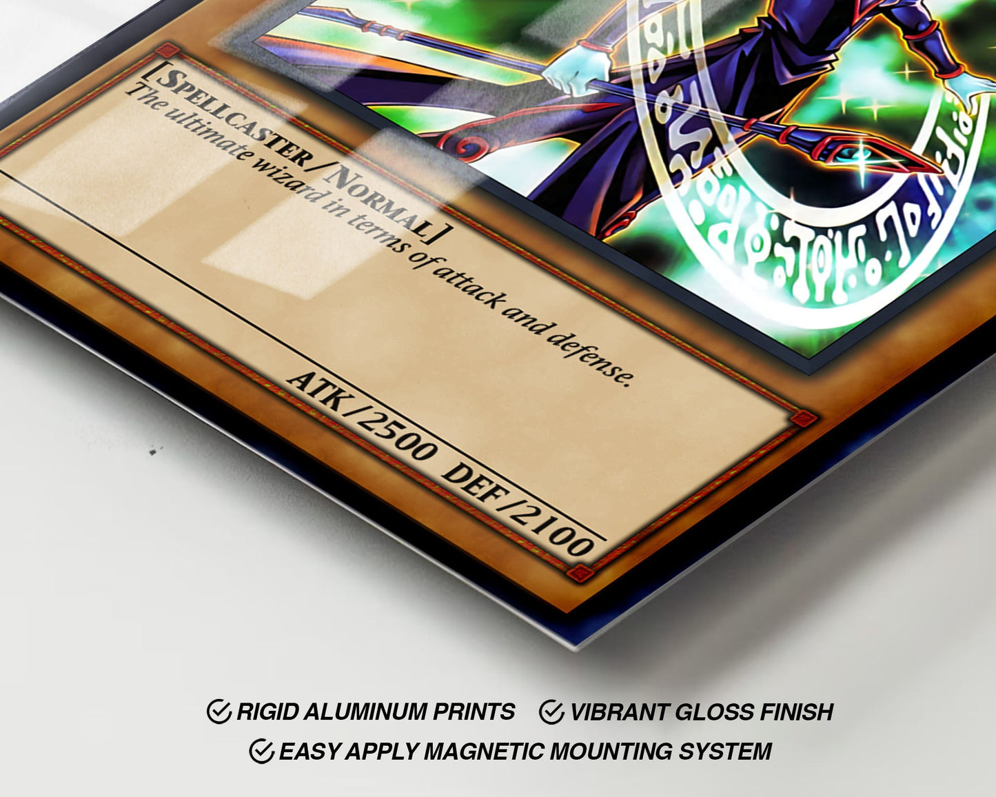 Anime Town Creations Metal Poster Dark Magician 1st Edition Card 24" x 36" Home Goods - Anime YGO Metal Poster