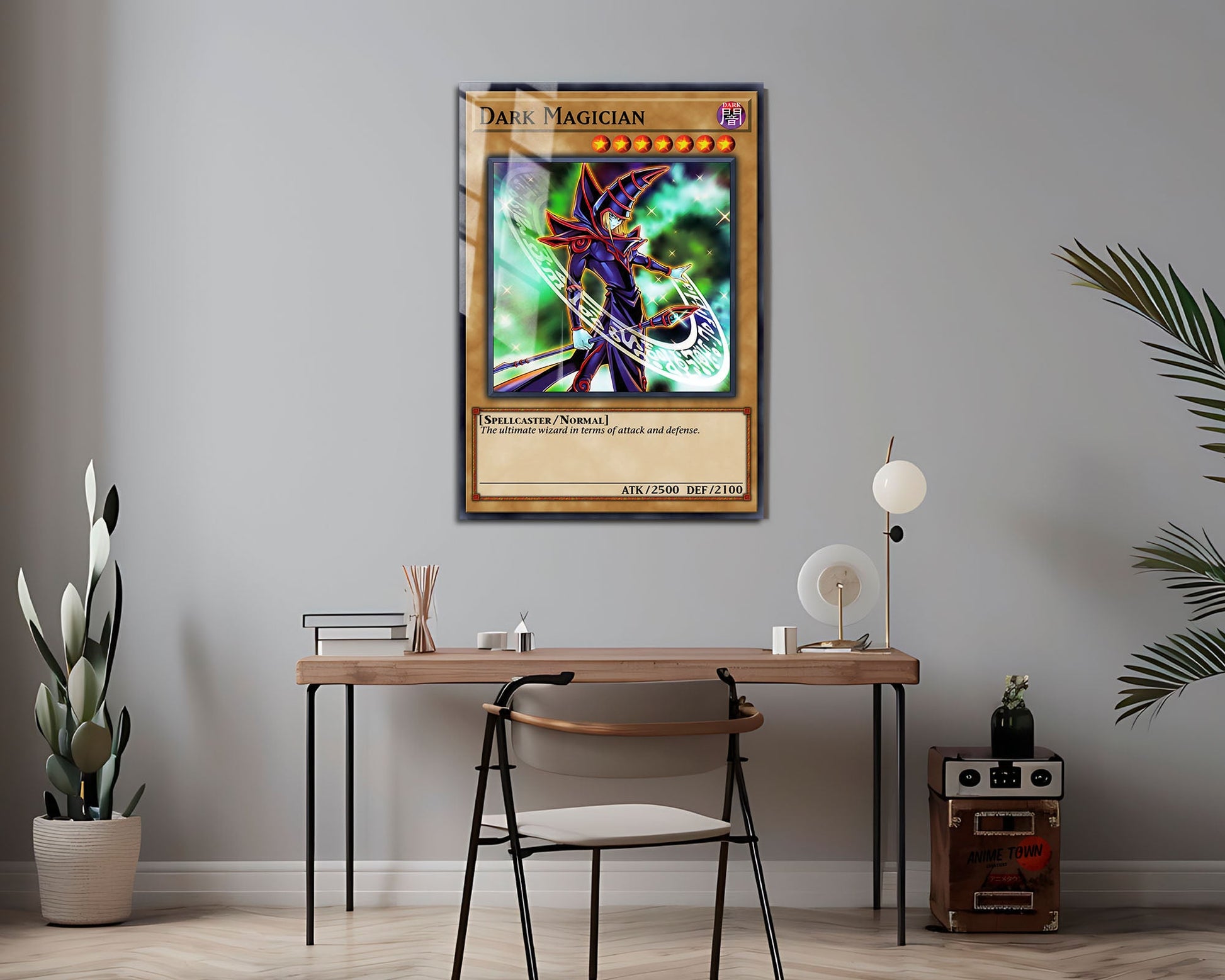 Anime Town Creations Metal Poster Dark Magician 1st Edition Card 24" x 36" Home Goods - Anime YGO Metal Poster
