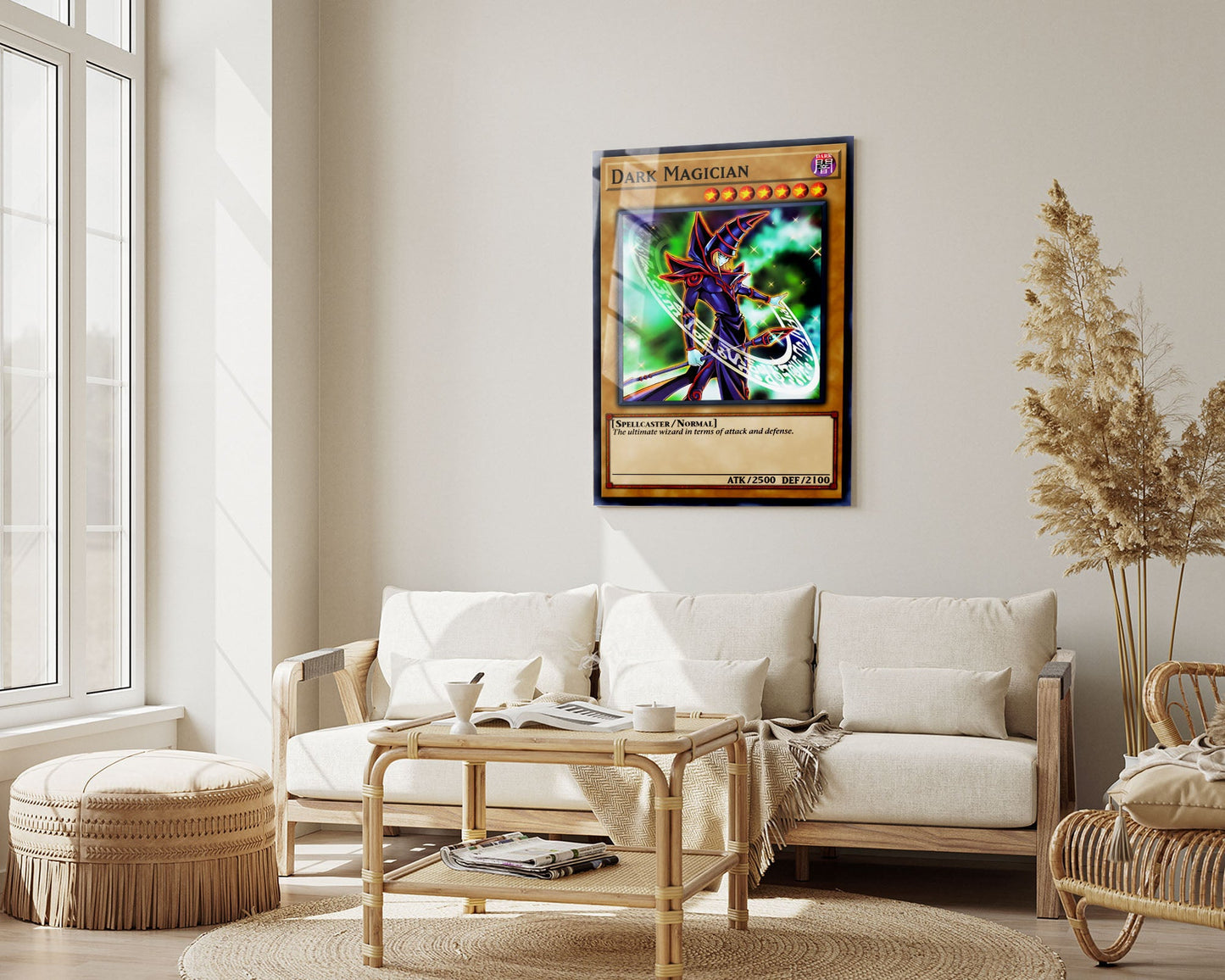 Anime Town Creations Metal Poster Dark Magician 1st Edition Card 5" x 7" Home Goods - Anime YGO Metal Poster
