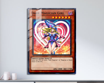 Anime Town Creations Metal Poster Girl Dark Magician Card 11" x 17" Home Goods - Anime YGO Metal Poster