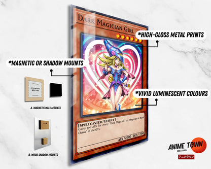 Anime Town Creations Metal Poster Girl Dark Magician Card 11" x 17" Home Goods - Anime YGO Metal Poster
